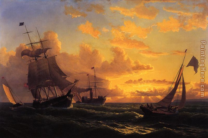 Fresh Breeze of Sandy Hook painting - William Bradford Fresh Breeze of Sandy Hook art painting
